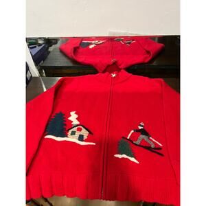 David Brooks red 100 percent wool sweater